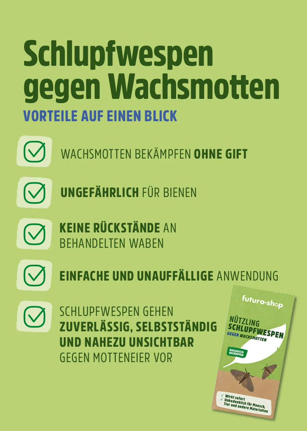 Schlupfwespen – Mittel gegen Wachsmotten