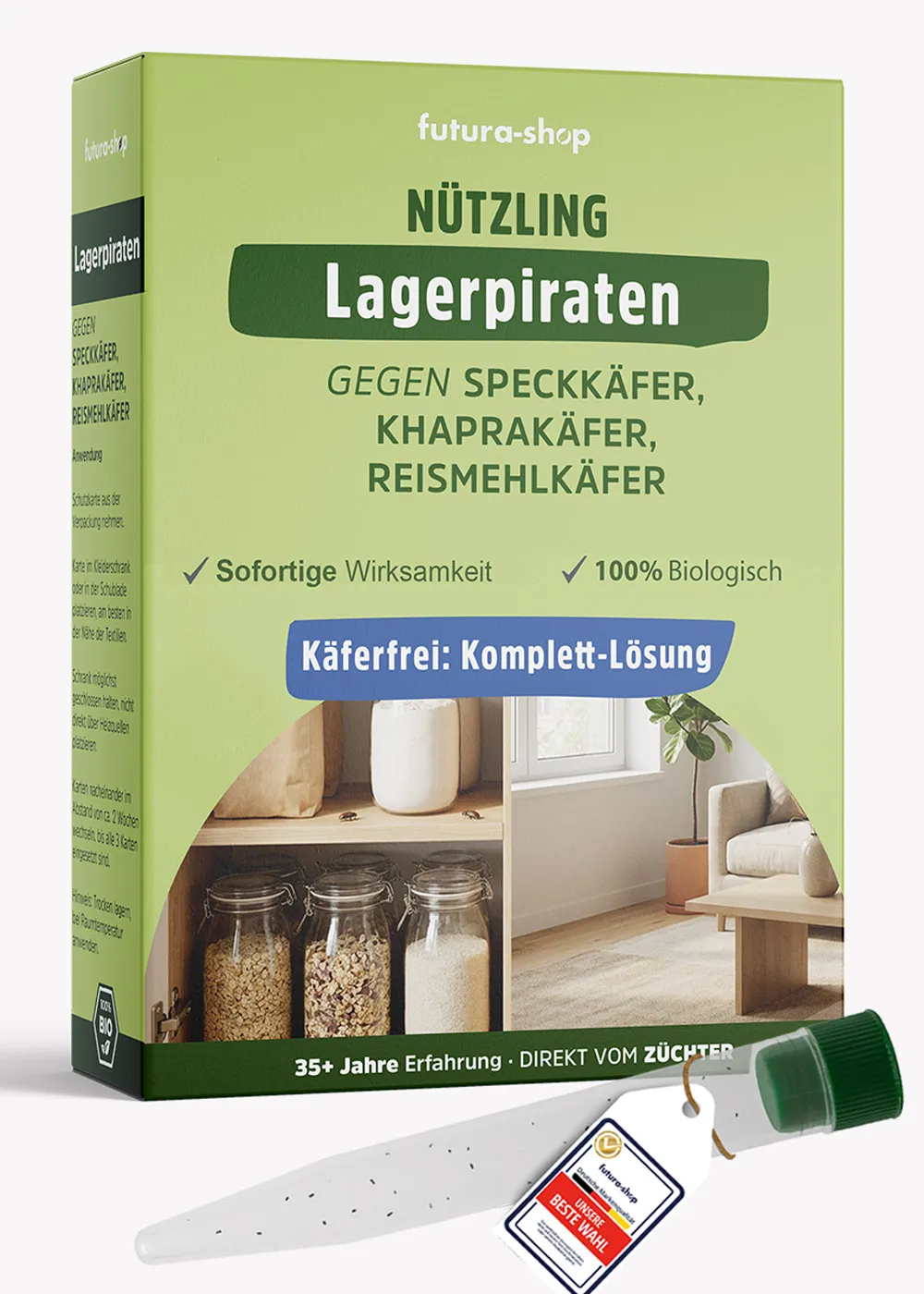 Nützling "Lagerpiraten" gegen Speckkäfer, Khaprakäfer und Reismehlkäfer | biologisch bekämpfen Nützling "Lagerpiraten" gegen Speckkäfer, Khaprakäfer und Reismehlkäfer | biologisch bekämpfen