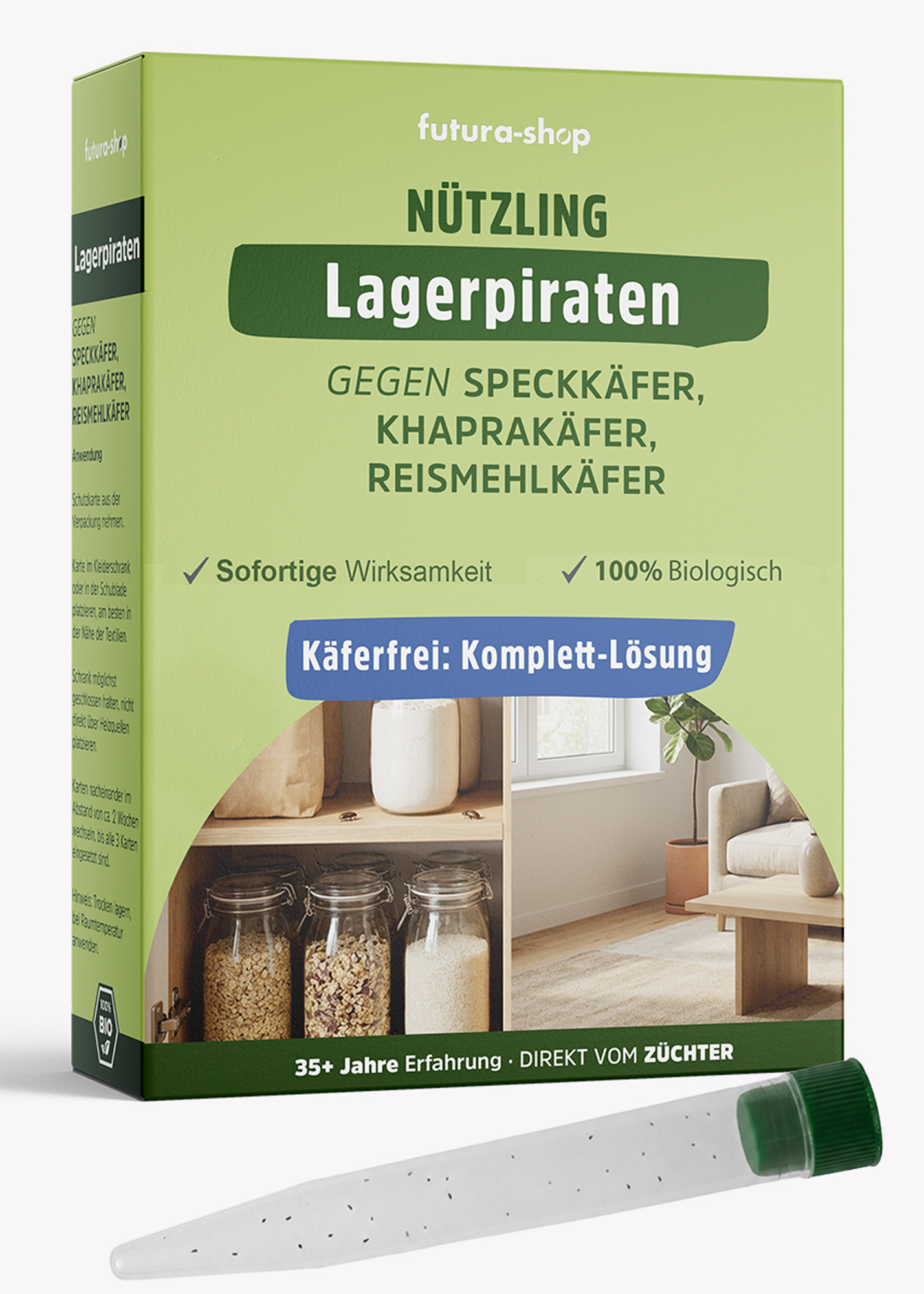 Nützling "Lagerpiraten" gegen Speckkäfer, Khaprakäfer und Reismehlkäfer | biologisch bekämpfen Nützling "Lagerpiraten" gegen Speckkäfer, Khaprakäfer und Reismehlkäfer | biologisch bekämpfen