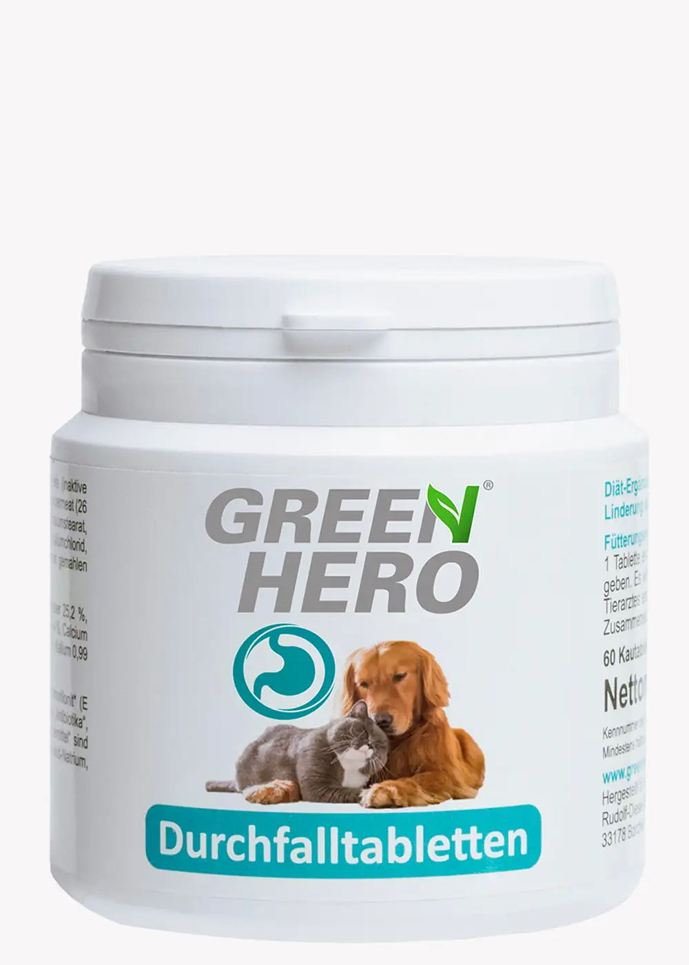 Durchfalltabletten für Hunde und Katzen | 60 Tabletten