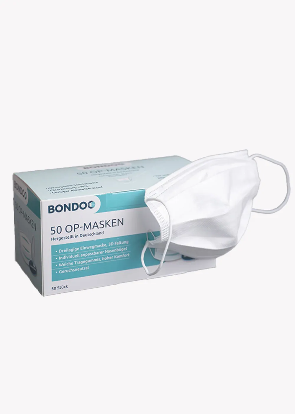 Bondoo medizinische Mund- und Nasenmaske – 50er Pack