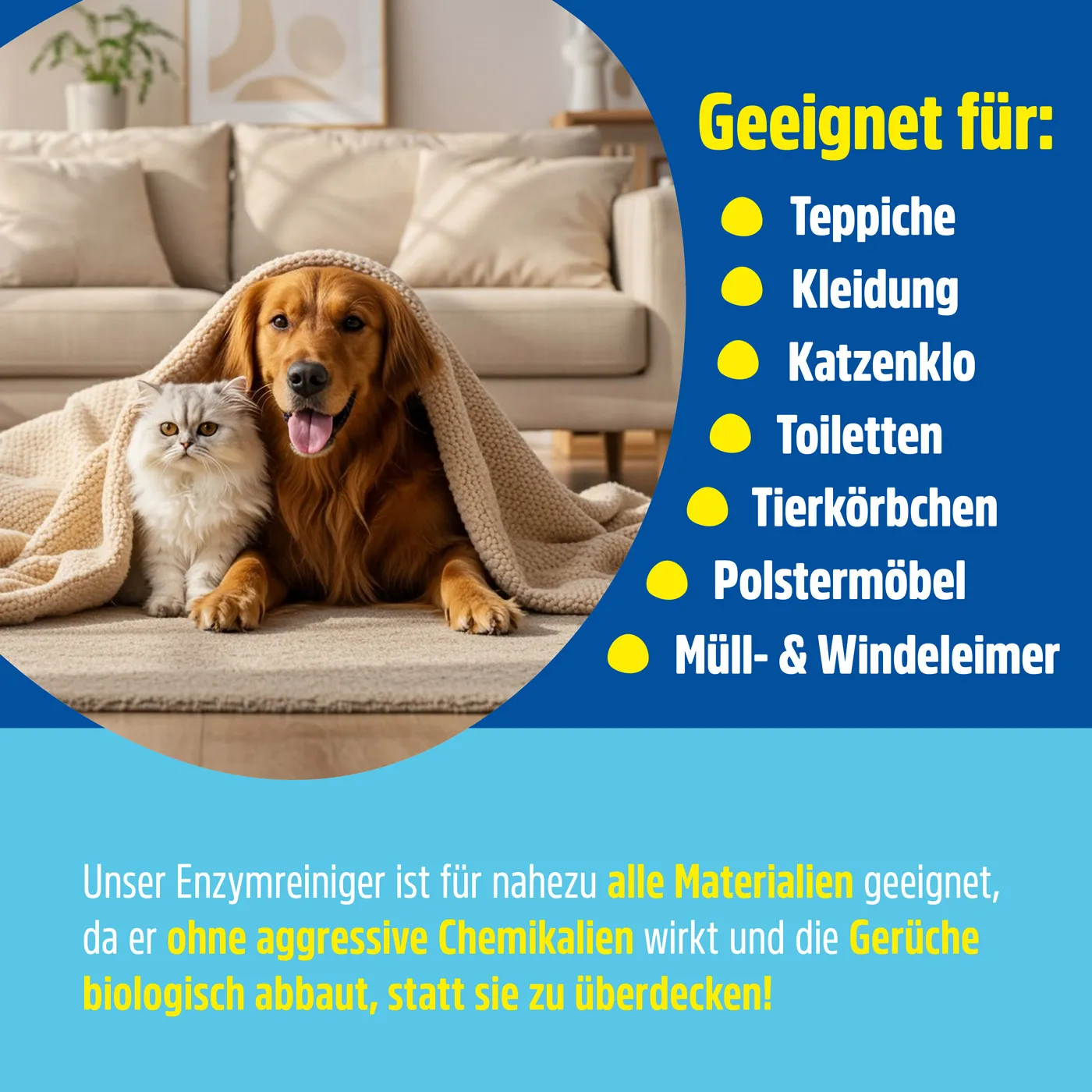 GreenHero Enzymreiniger gegen Katzenurin & Geruchsentferner, 750ml