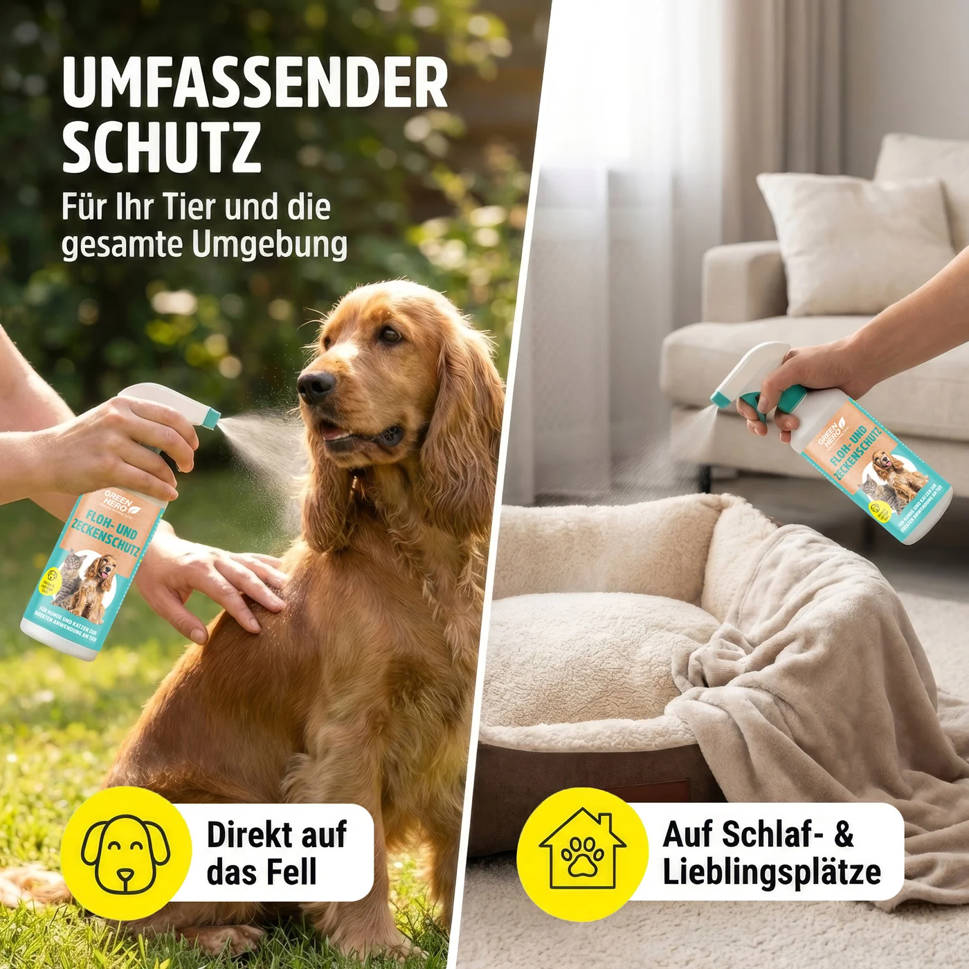 Floh- und Zeckenschutz für Hunde und Katzen Floh- und Zeckenschutz für Hunde und Katzen
