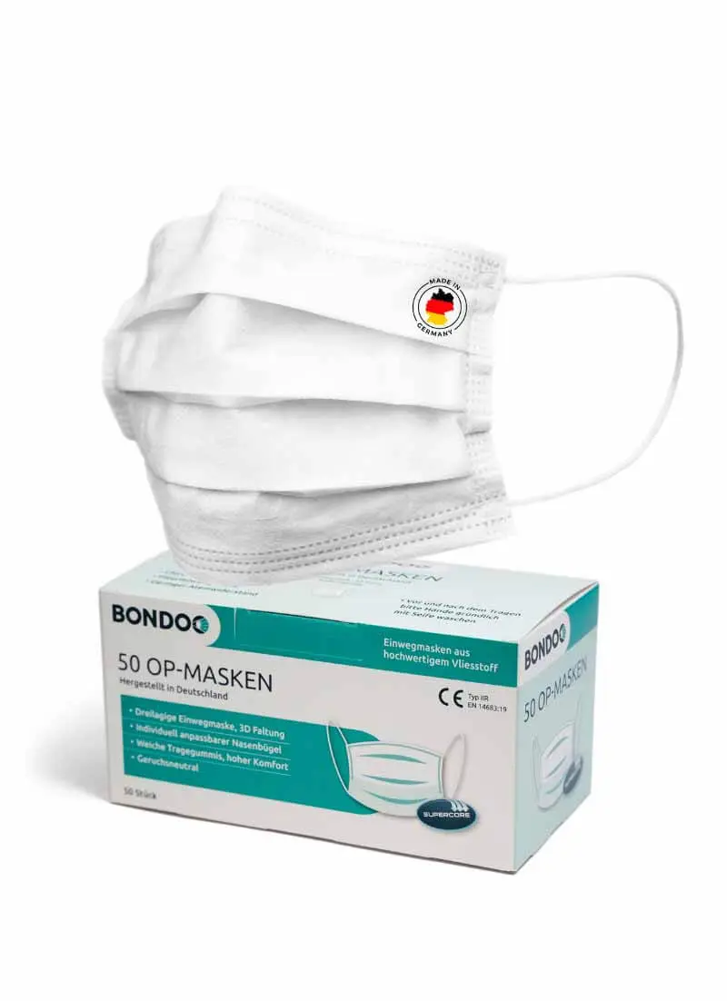 Bondoo medizinische Mund- und Nasenmaske – 50er Pack