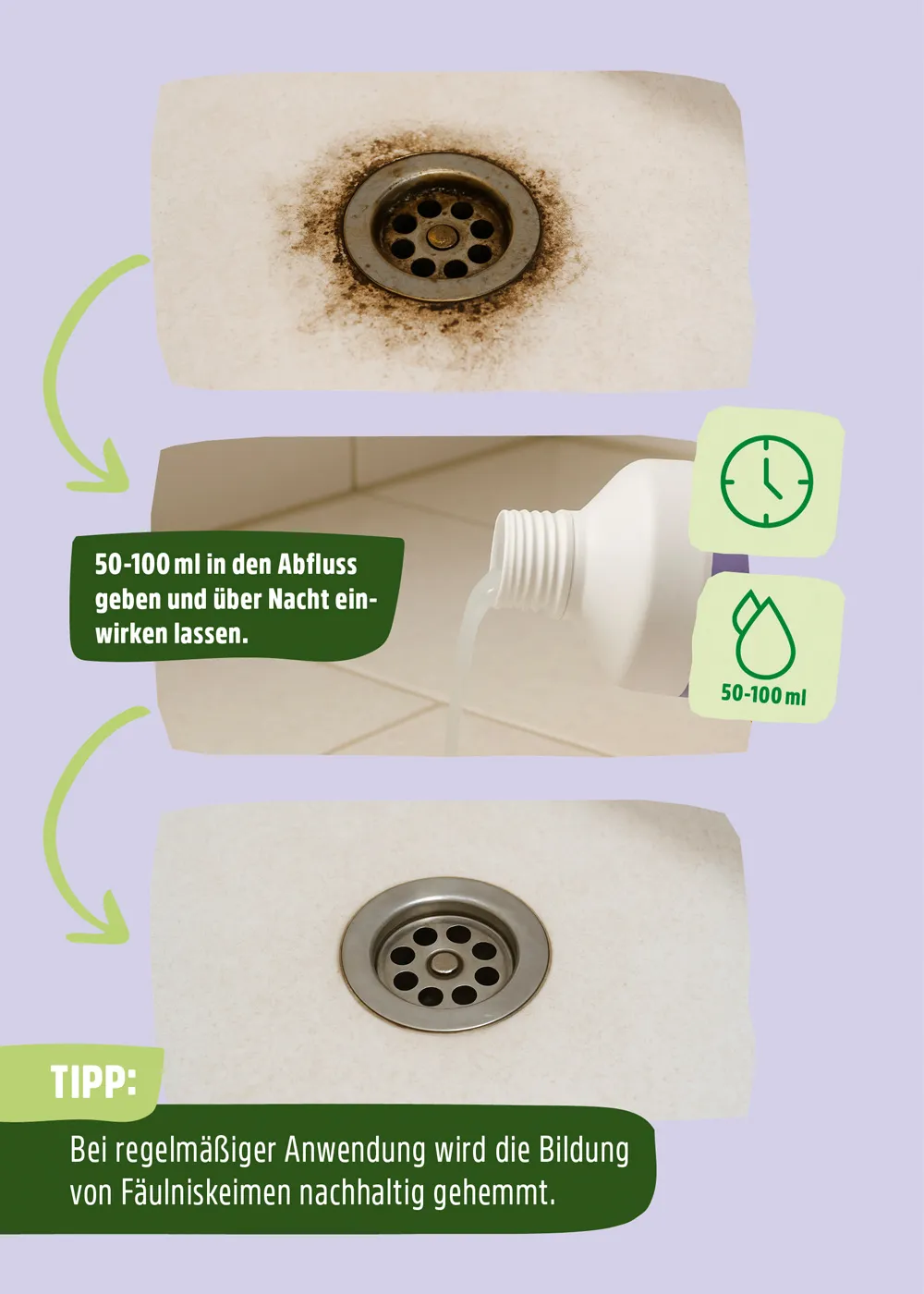 Mikrobiologischer Abflussreiniger | Rohrreiniger | 500 ml