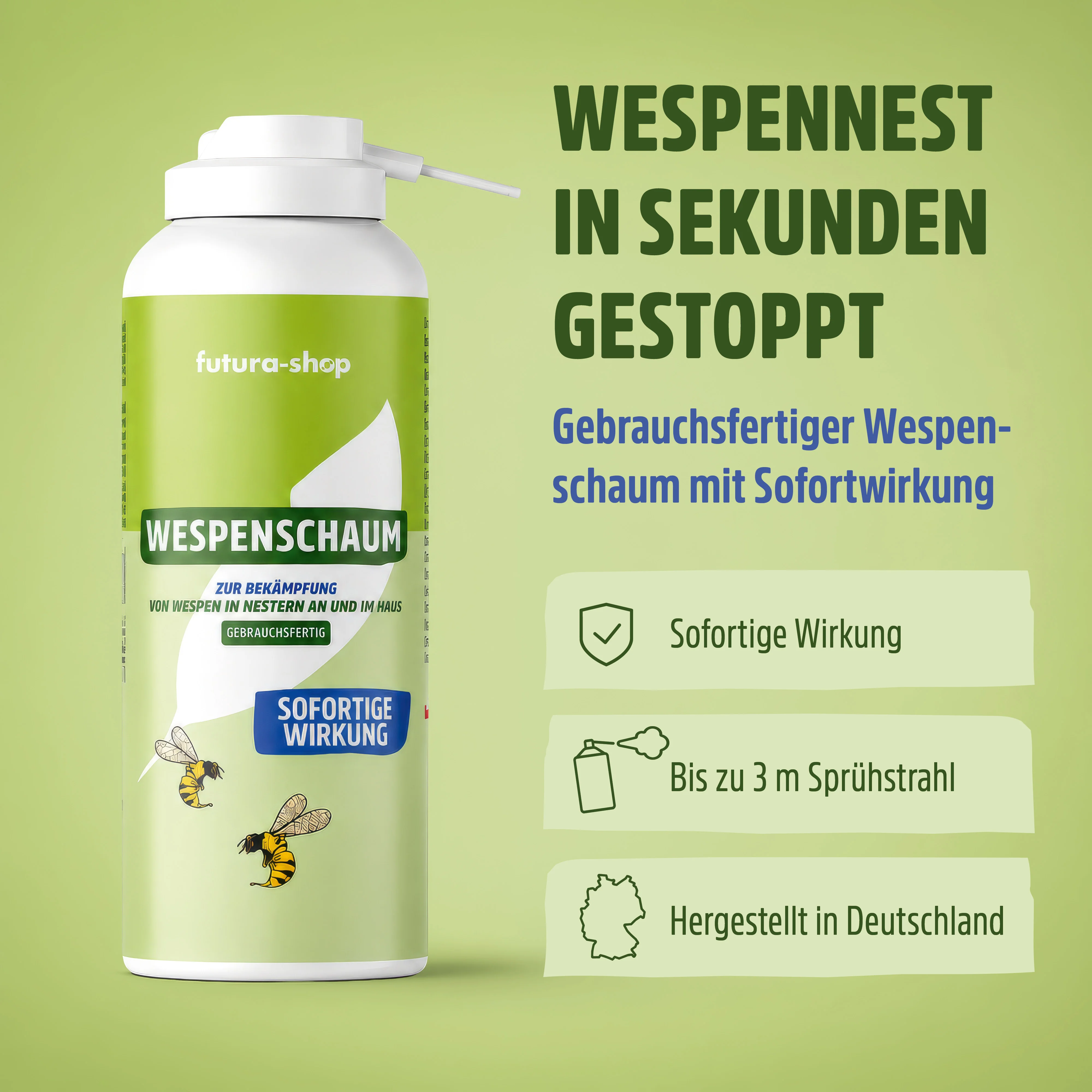 Wespenschaum - Sofortwirkung für Haus und Garten Wespenschaum - Sofortwirkung für Haus und Garten
