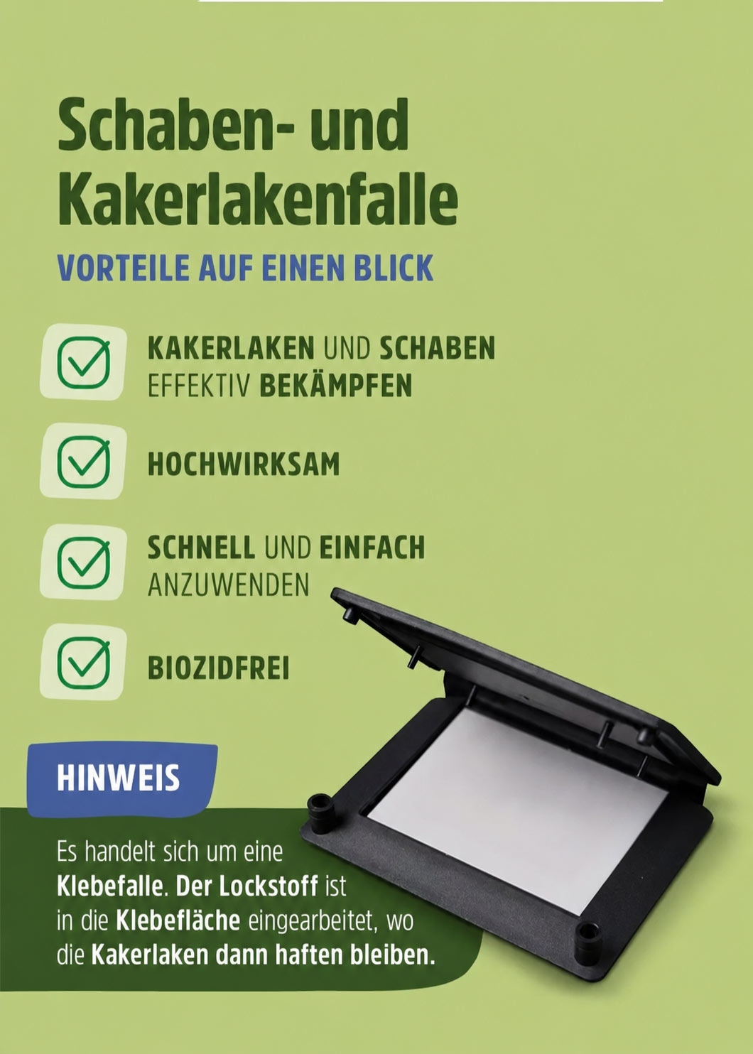 Schabenfalle | Kakerlakenfalle | Klebefalle Schaben Schabenfalle | Kakerlakenfalle | Klebefalle Schaben