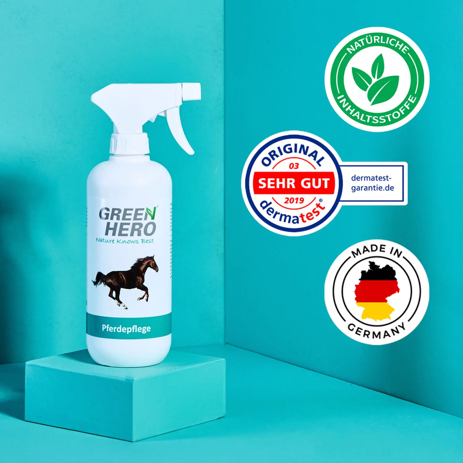 03_Green-Hero_Pferdepflege_Dermatest_MIG Pferdepflege pflegt die Haut bei Juckreiz, Milben und Ekzemen