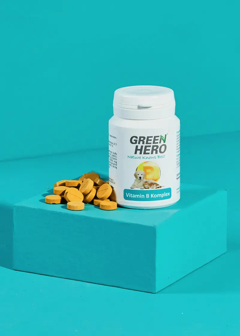 greenhero_vitamin_b_komplex Vitamin B Komplex für Hunde und Katzen Hochdosiert Mineralstoffe 100 Stück