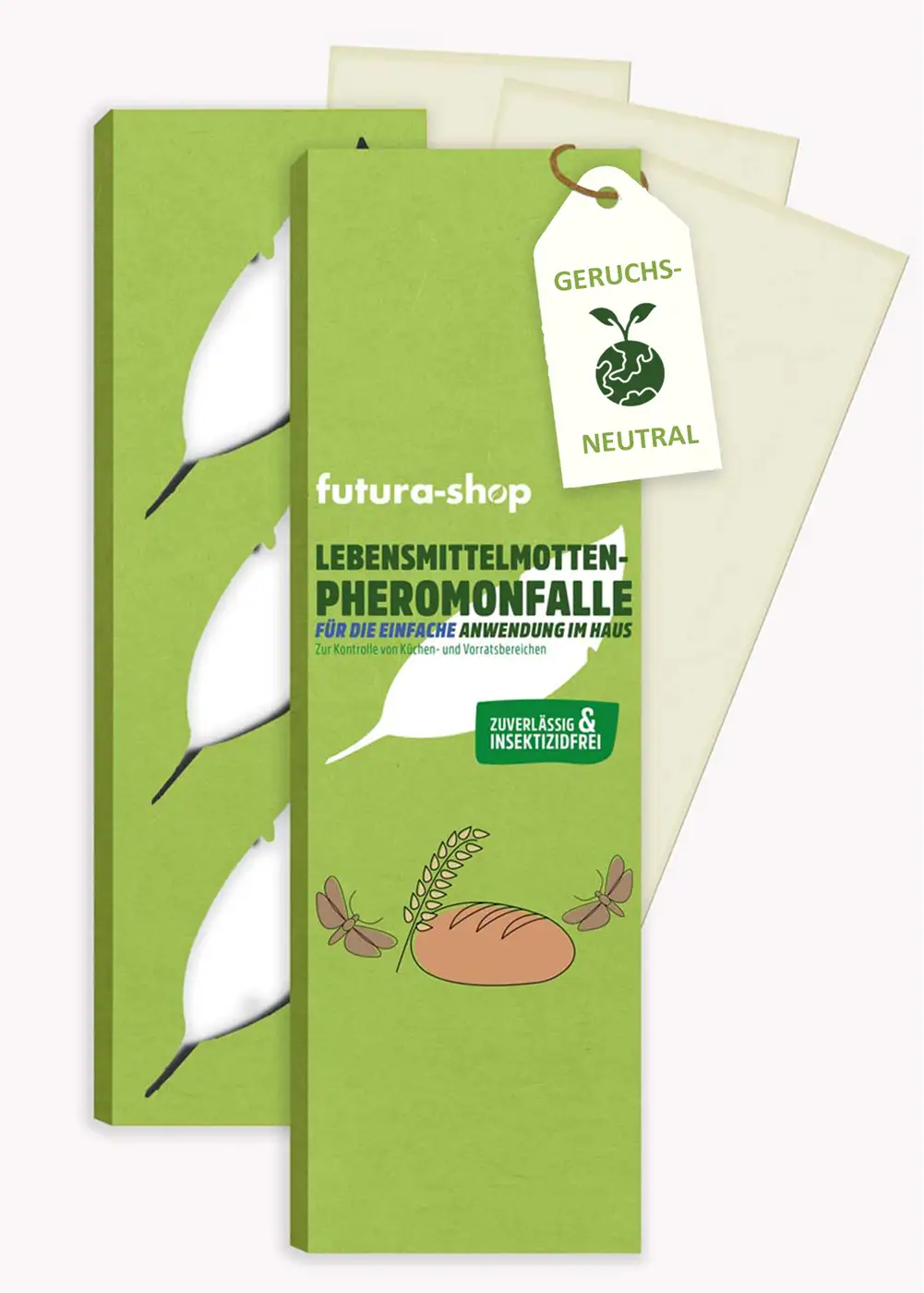 Lebensmittelmotte Pheromonfalle 3 Klebeflächen