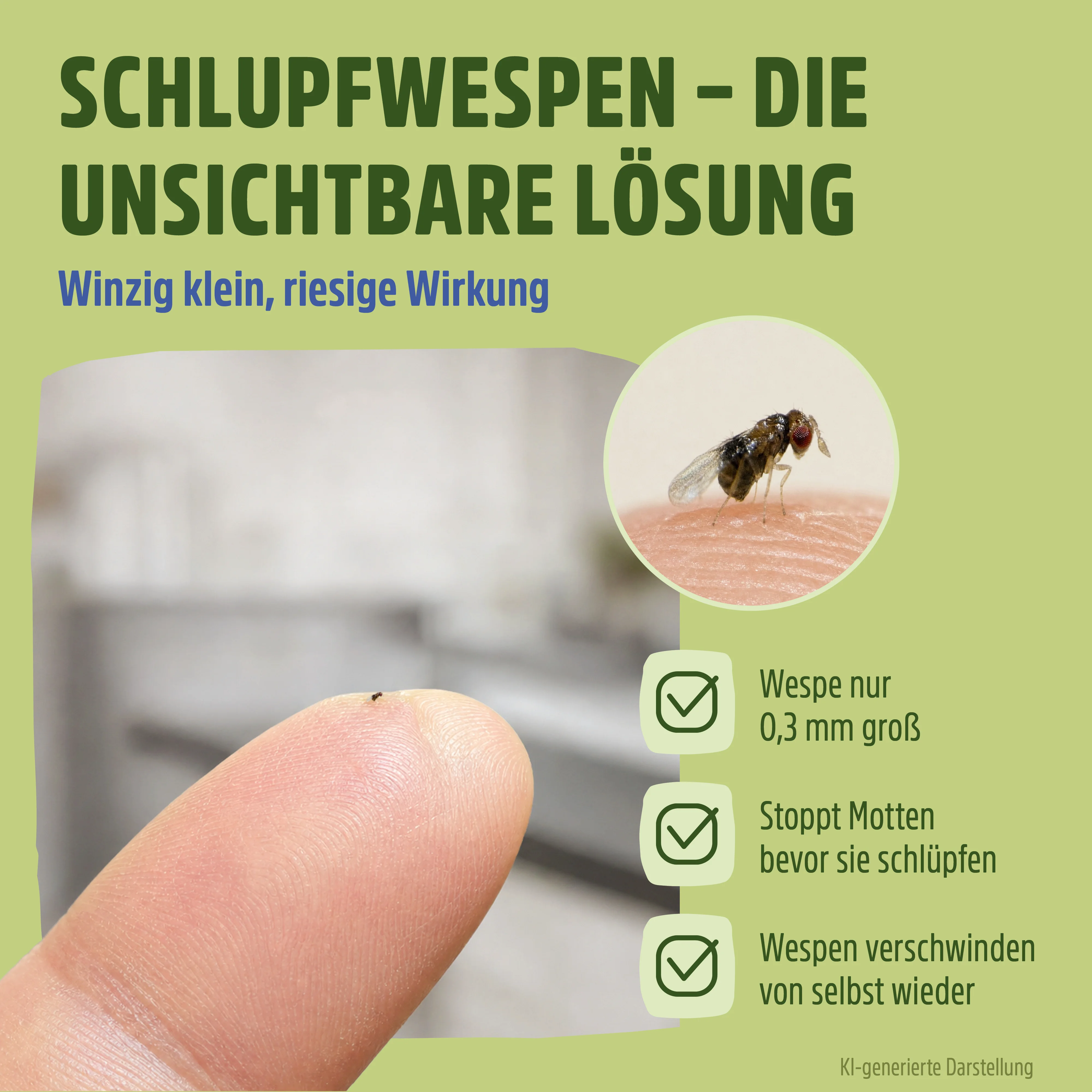 Schlupfwespen gegen Kleidermotten