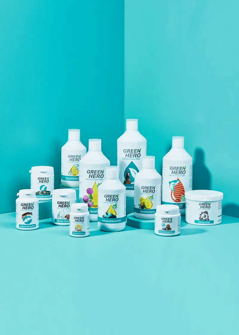 greenhero_gruppe_nahrungsergaenzung Durchfalltabletten für Hunde und Katzen | 60 Tabletten