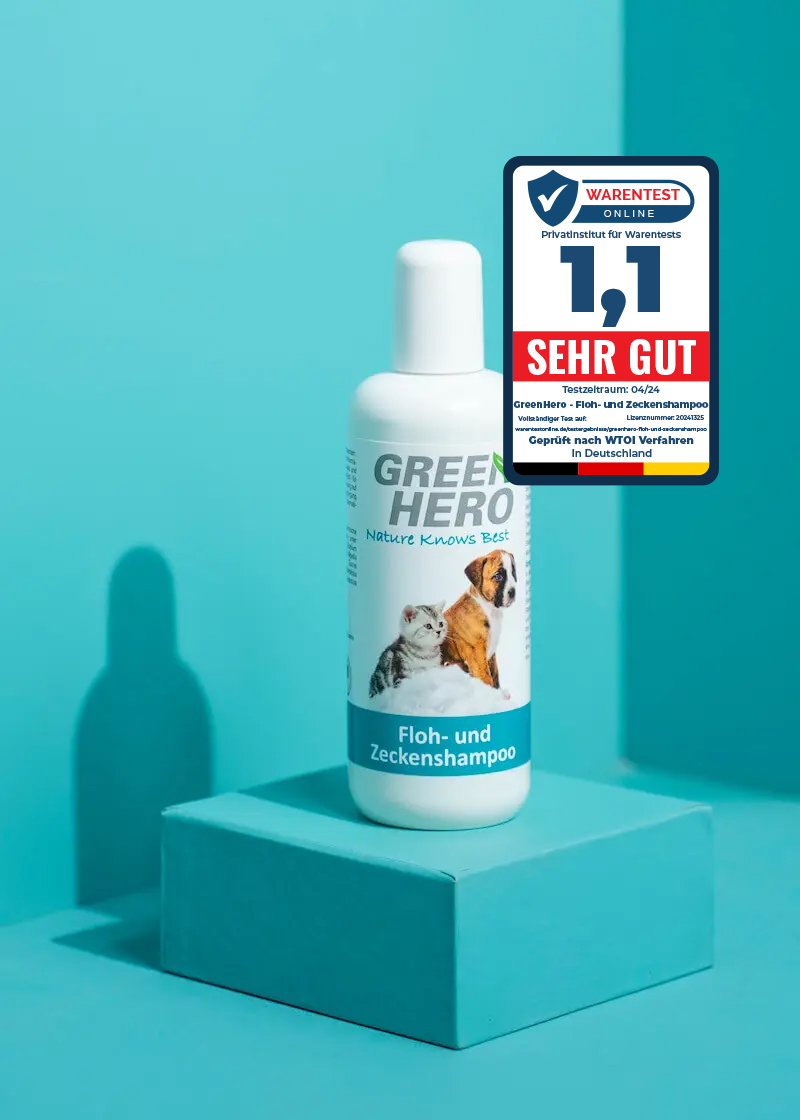 Floh- und Zeckenshampoo für Hunde und Katzen