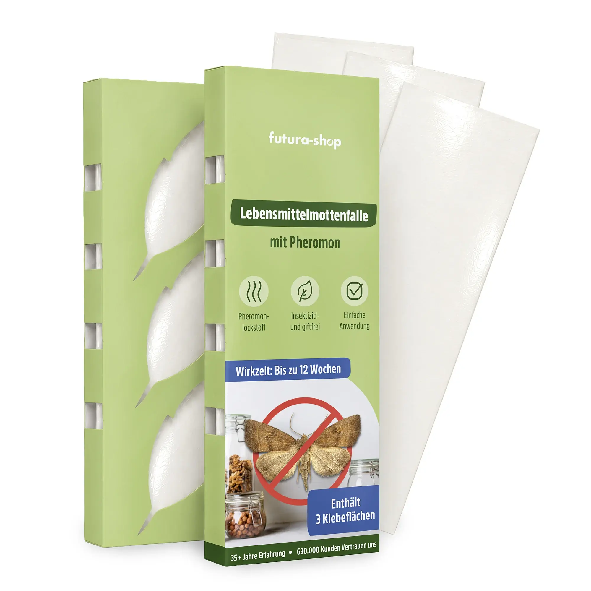 Lebensmittelmotte Pheromonfalle 3 Klebeflächen Lebensmittelmotte Pheromonfalle 3 Klebeflächen