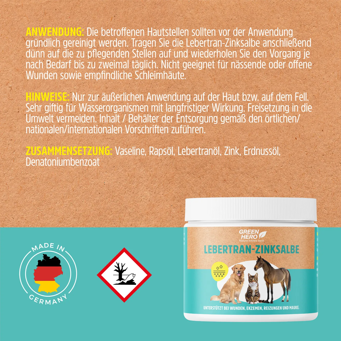 Lebertran-Zinksalbe pflegt die Haut bei Reizungen Lebertran-Zinksalbe pflegt die Haut bei Reizungen