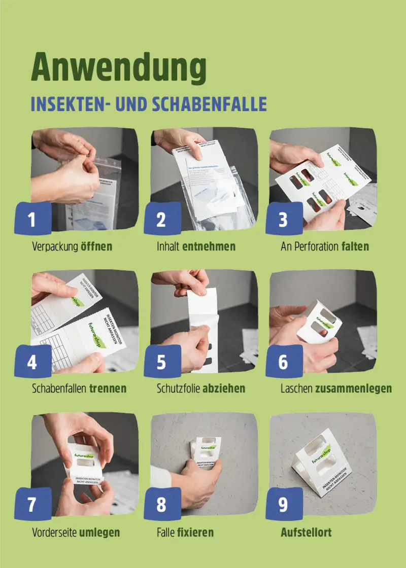 Insektenfalle | Schabenfalle | Kakerlakenfalle | 10 Stück Insektenfalle | Schabenfalle | Kakerlakenfalle | 10 Stück