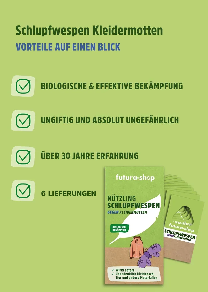 Schlupfwespen gegen Kleidermotten Schlupfwespen gegen Kleidermotten
