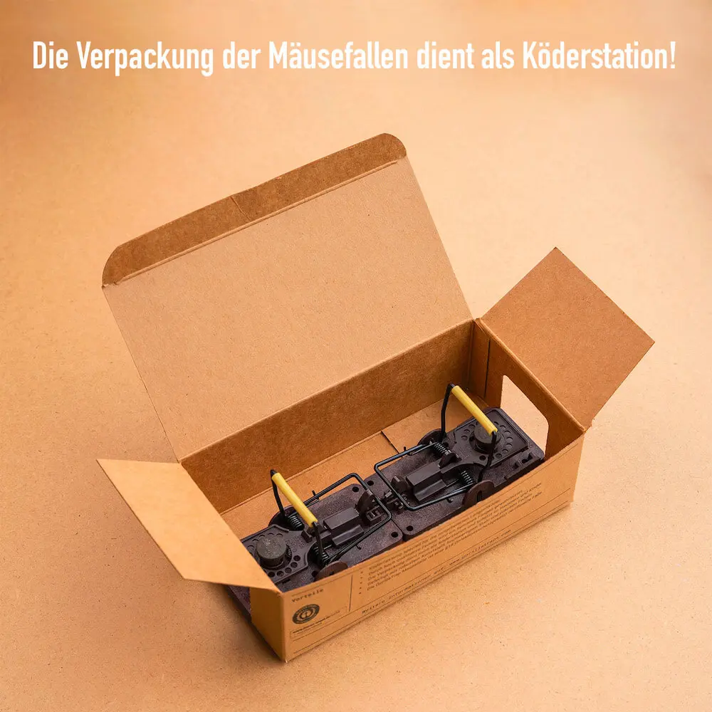 05_GorillaTraps_Mausefallen_Anwendung Mausefalle inkl. Monitoring-Köder | Gorilla Traps | 4er Set | Mäuse fangen | Mäuse im Haus