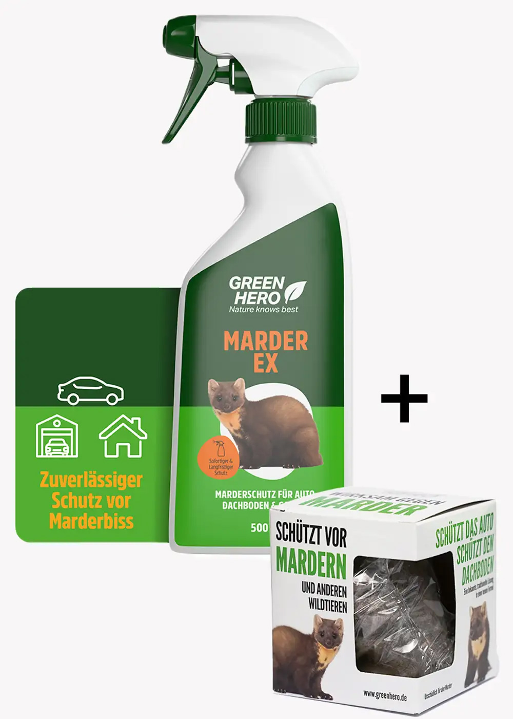 GreenHero® Marder-Ex und Marder-Schreck Kugel GreenHero® Marder-Ex und Marder-Schreck Kugel