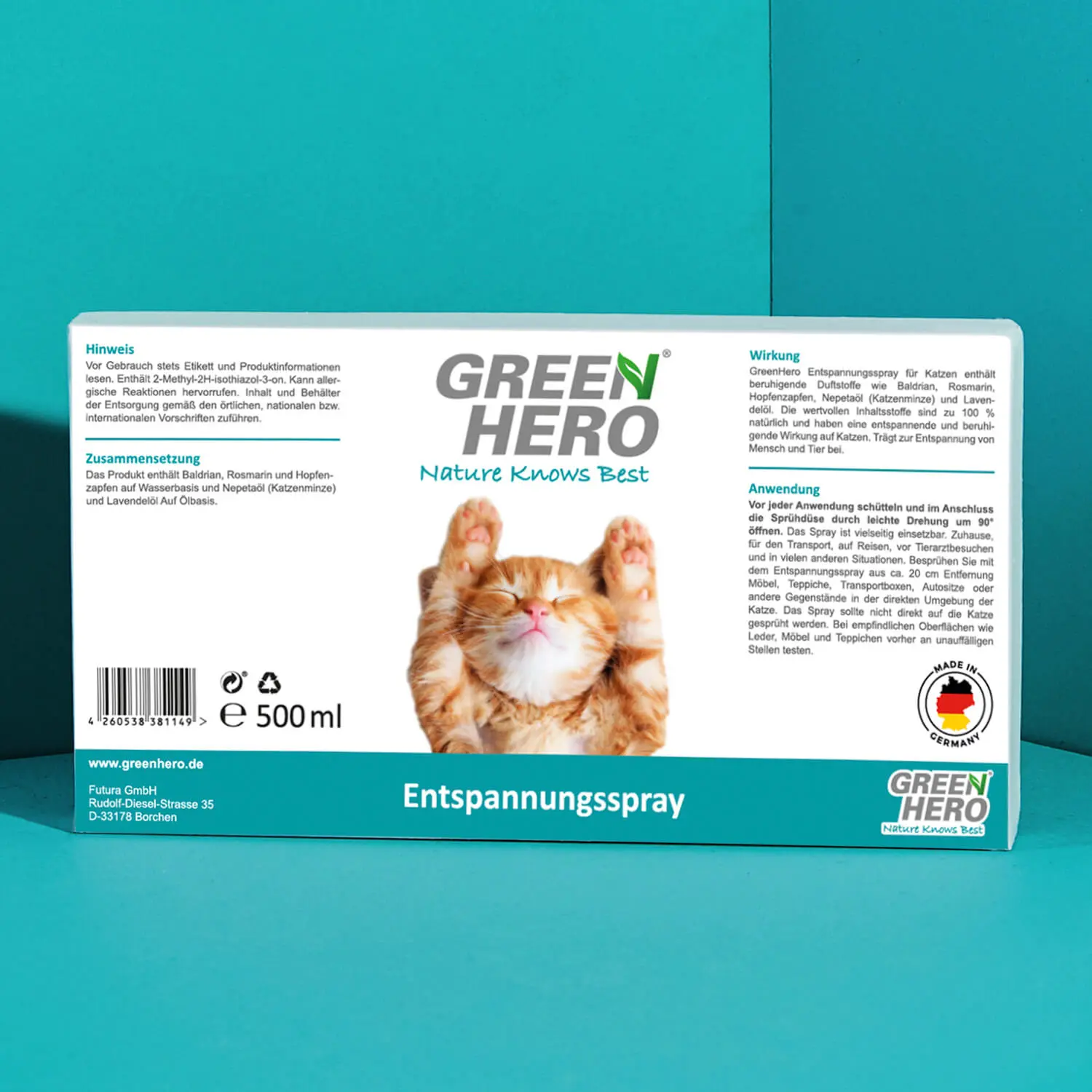 05_Green-Hero_Entspannungsspray-fu-r-Katzen_Etikett Green Hero Entspannungsspray für Katzen