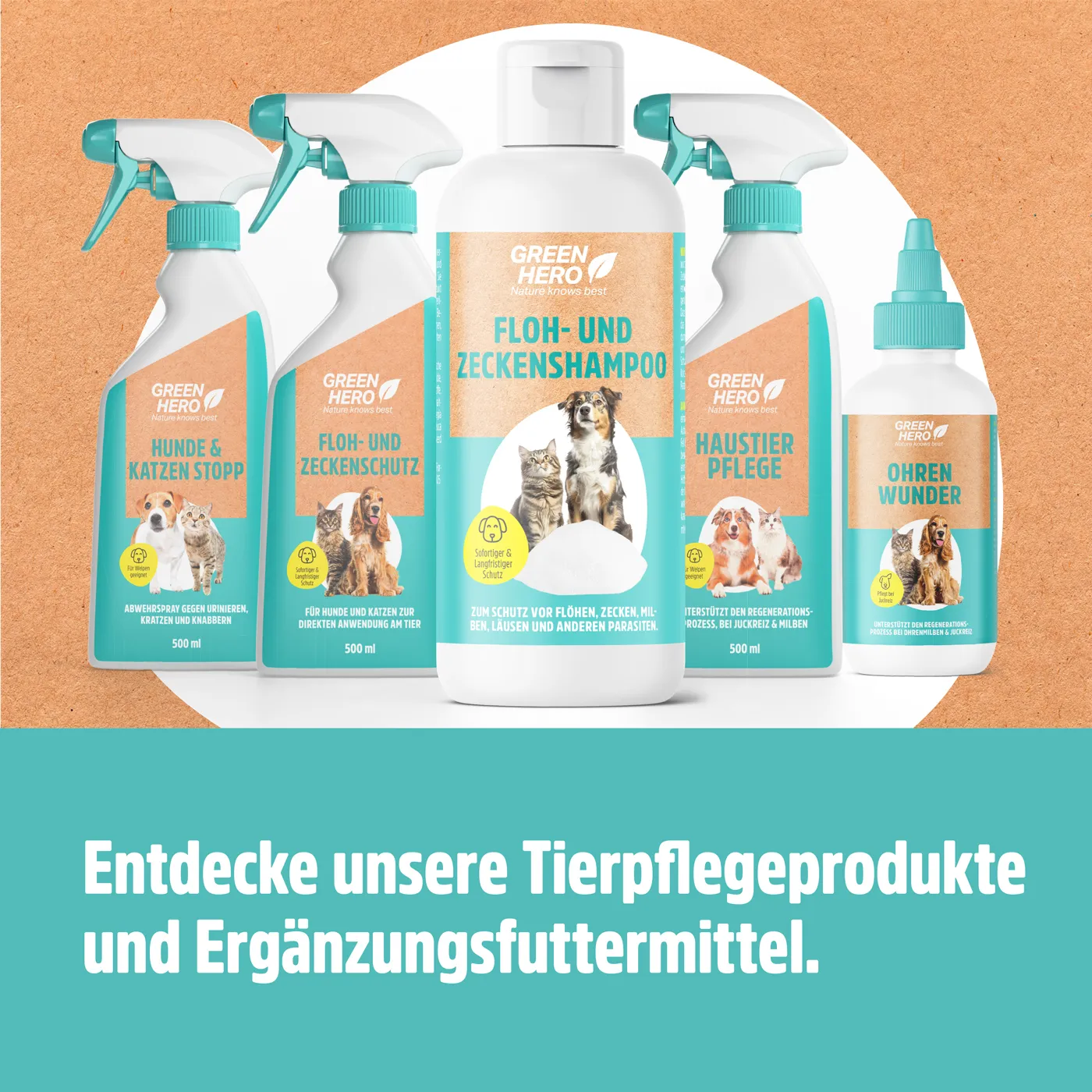 Floh- und Zeckenshampoo für Hunde und Katzen