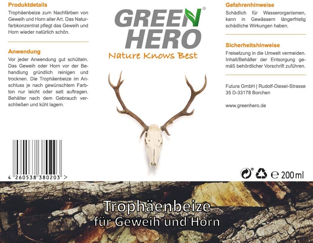 Green Hero Trophäenbeize Etikett