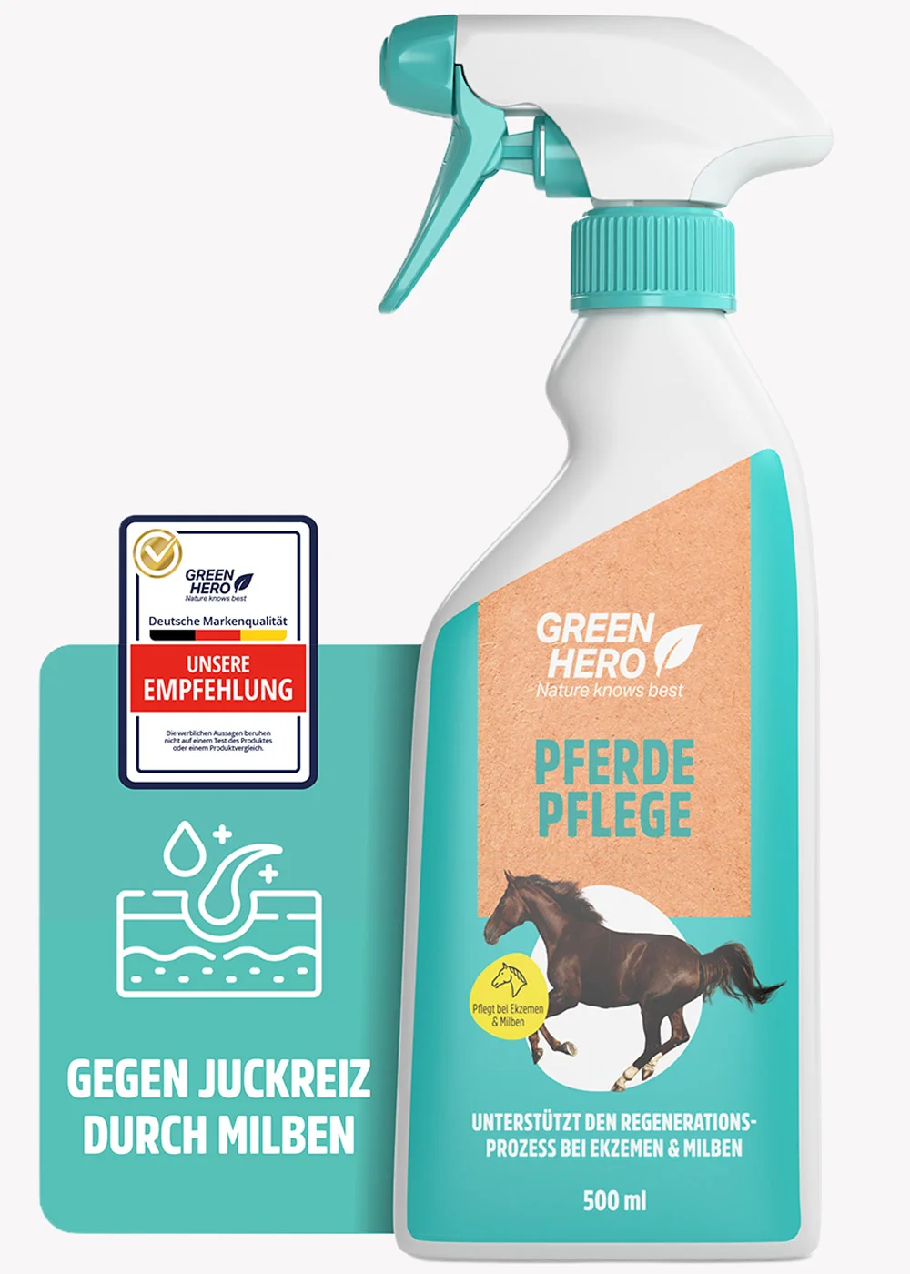 Pferdepflege pflegt die Haut bei Juckreiz, Milben und Ekzemen Pferdepflege pflegt die Haut bei Juckreiz, Milben und Ekzemen