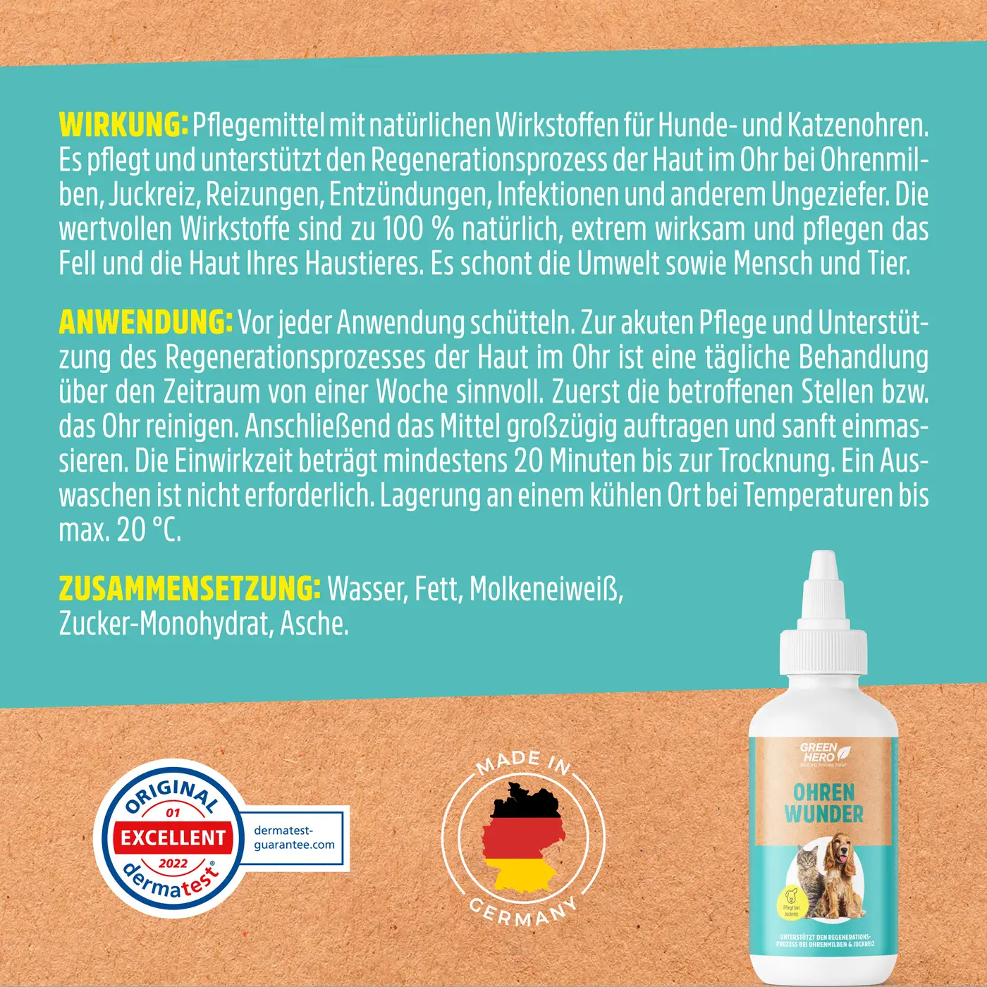 Ohrenwunder pflegt das Ohr bei Ohrenmilben