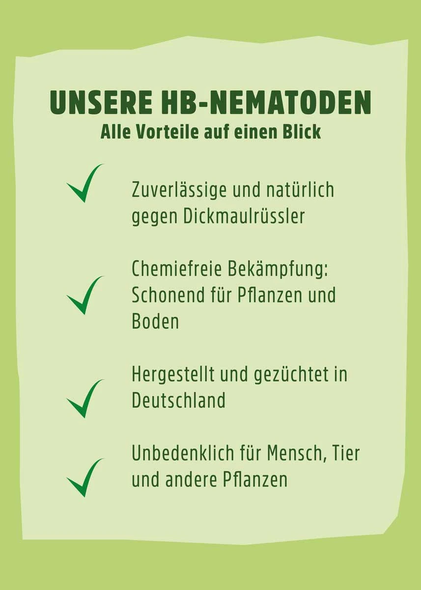 HB Nematoden gegen Dickmaulrüssler - 10 Mio. HB Nematoden gegen Dickmaulrüssler - 10 Mio.