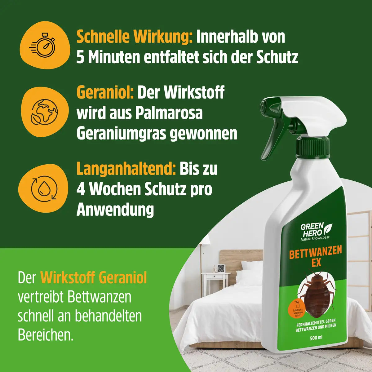 GreenHero® Bettwanzen-Ex Spray zur Bettwanzenbekämpfung GreenHero® Bettwanzen-Ex Spray zur Bettwanzenbekämpfung