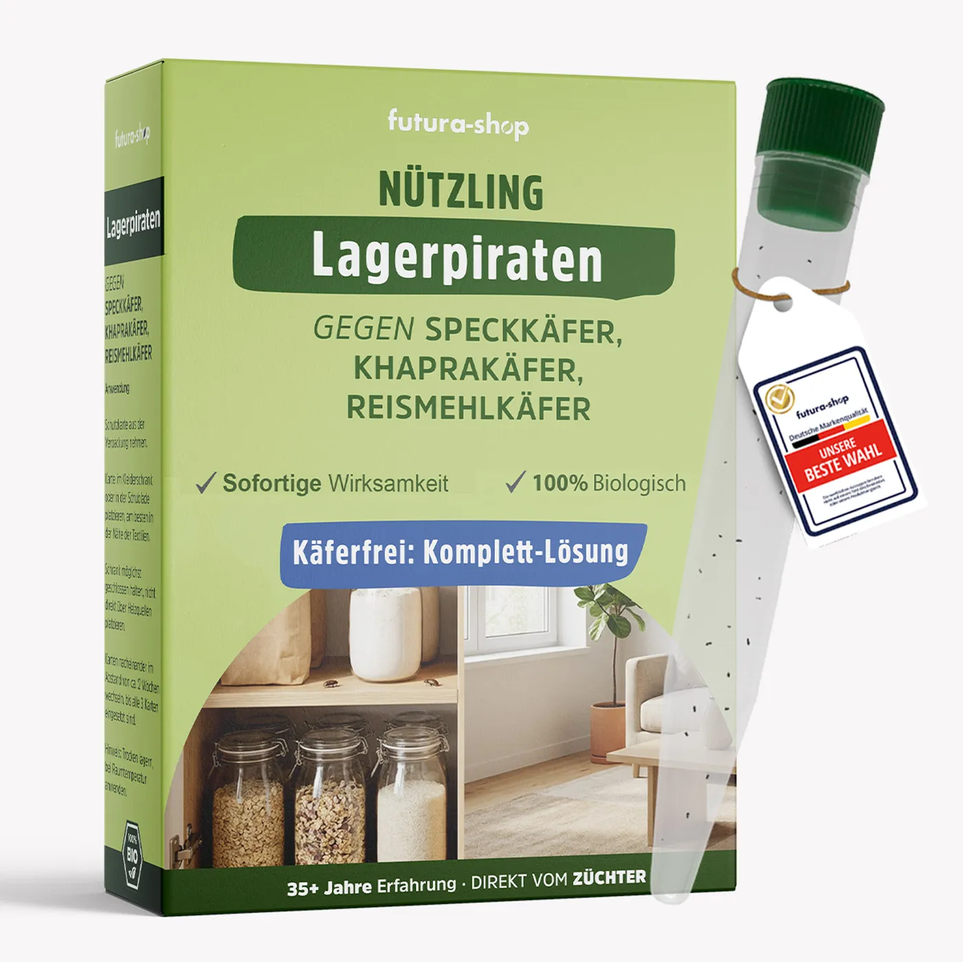 Nützling "Lagerpiraten" gegen Speckkäfer, Khaprakäfer und Reismehlkäfer | biologisch bekämpfen Nützling "Lagerpiraten" gegen Speckkäfer, Khaprakäfer und Reismehlkäfer | biologisch bekämpfen