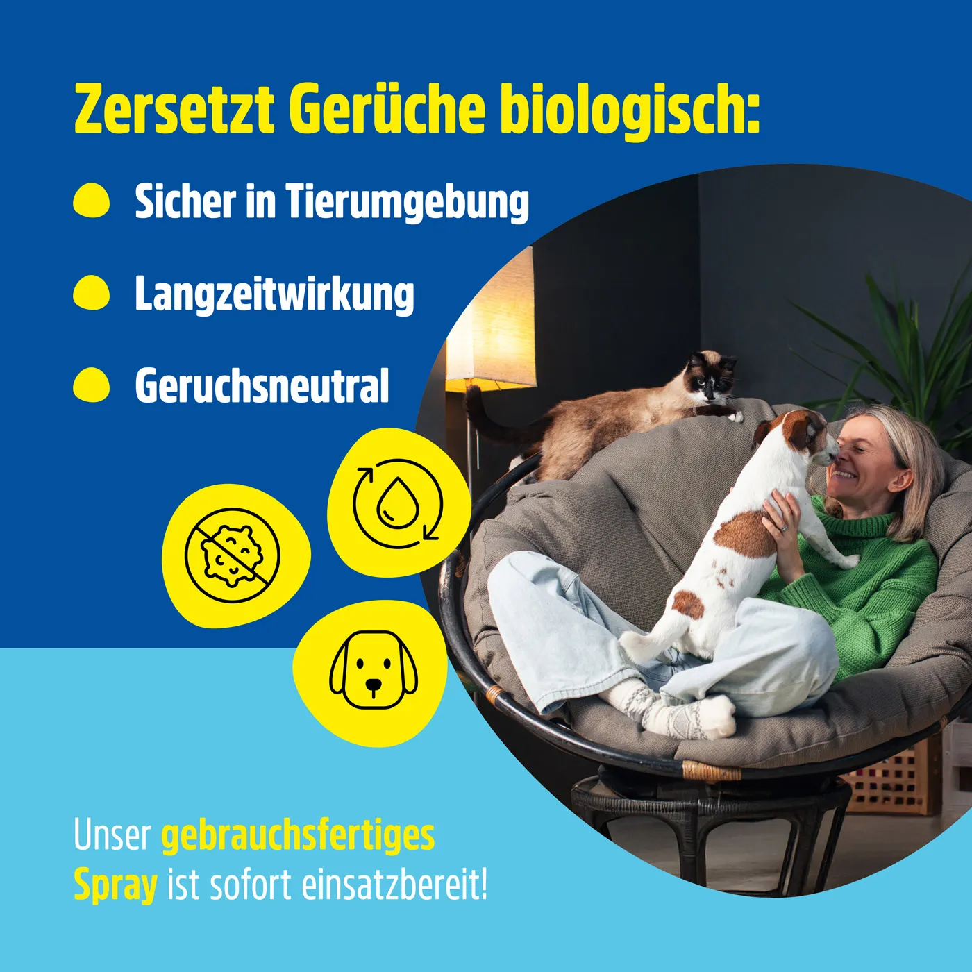 GreenHero Enzymreiniger gegen Katzenurin & Geruchsentferner, 750ml