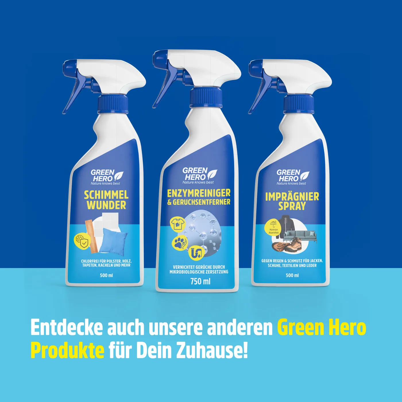 GreenHero Enzymreiniger gegen Katzenurin & Geruchsentferner, 750ml