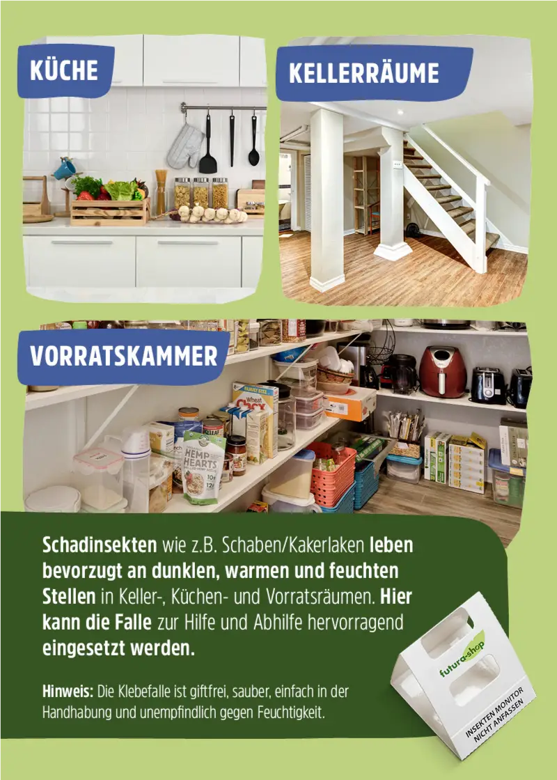 Insektenfalle | Schabenfalle | Kakerlakenfalle | 10 Stück Insektenfalle | Schabenfalle | Kakerlakenfalle | 10 Stück