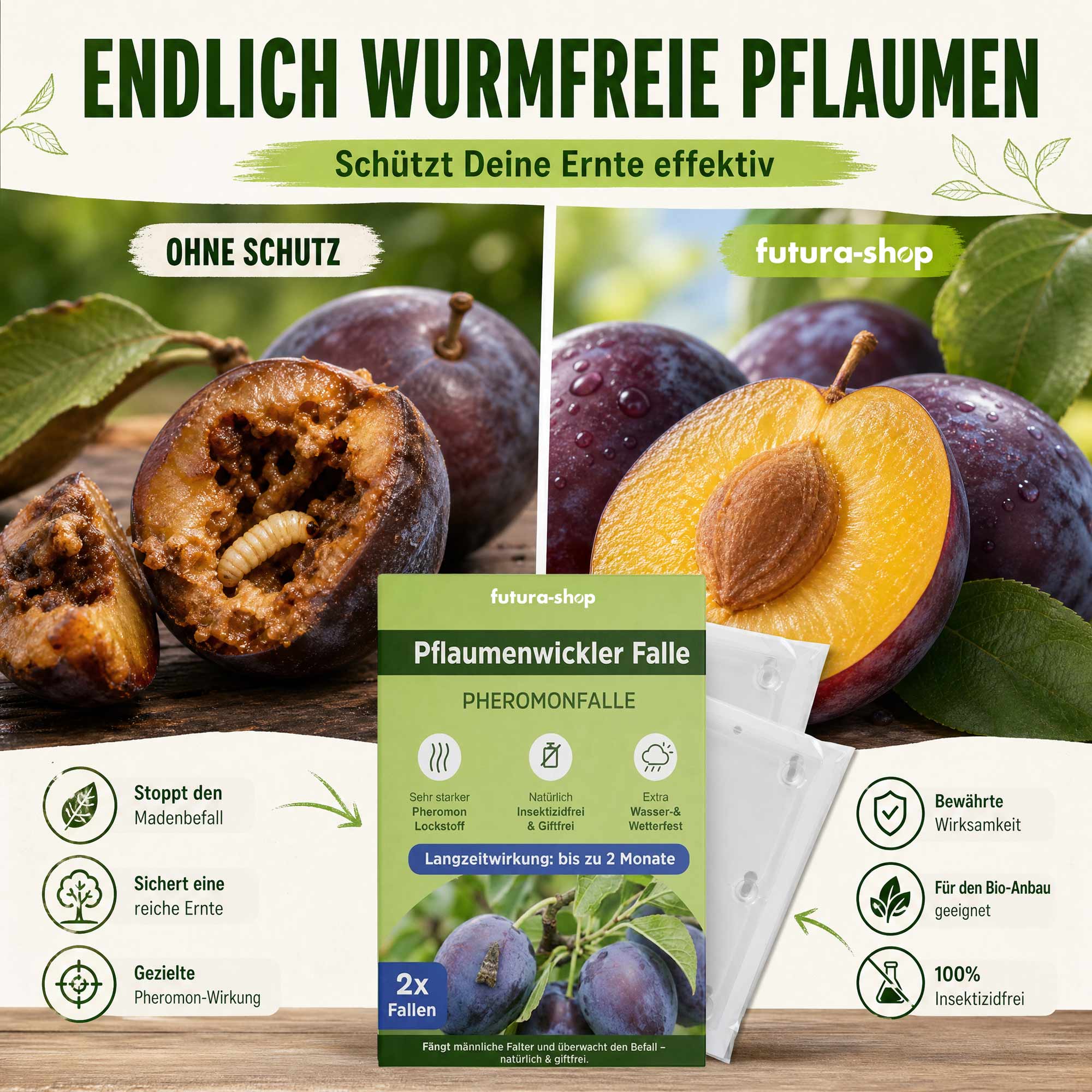 FS Pflaumenwickler Falle, 2er Set FS Pflaumenwickler Falle, 2er Set