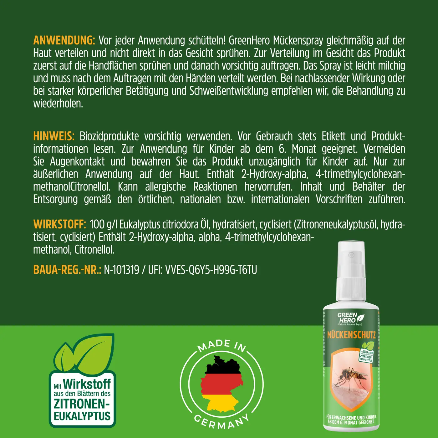 Mückenspray zur Anwendung auf der Haut Mückenspray zur Anwendung auf der Haut