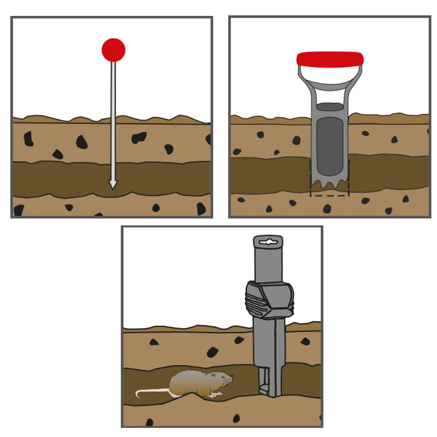 Zubehör für Wühlmausfalle SuperCat | Suchstab + Lochstecher Zubehör für Wühlmausfalle SuperCat | Suchstab + Lochstecher