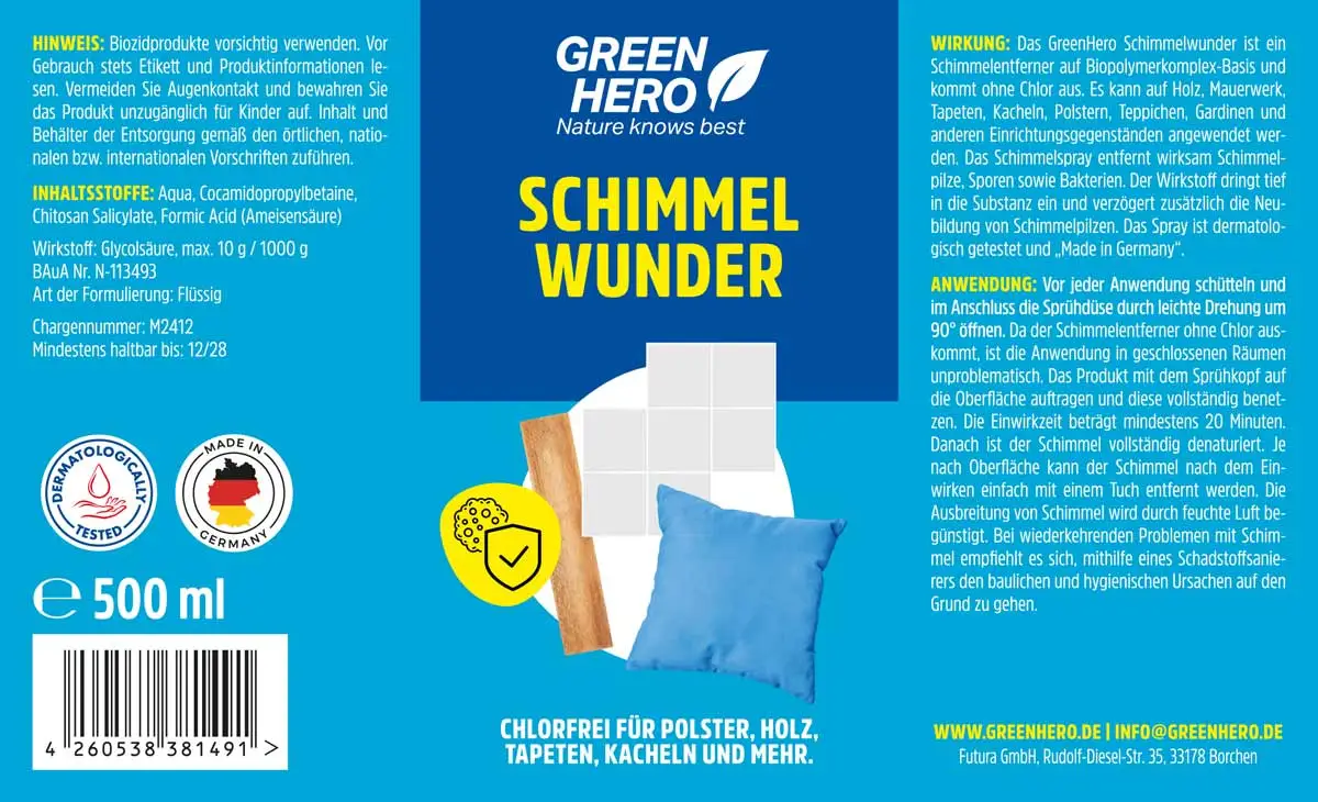 GreenHero Schimmelwunder, 500 ml GreenHero Schimmelwunder, 500 ml