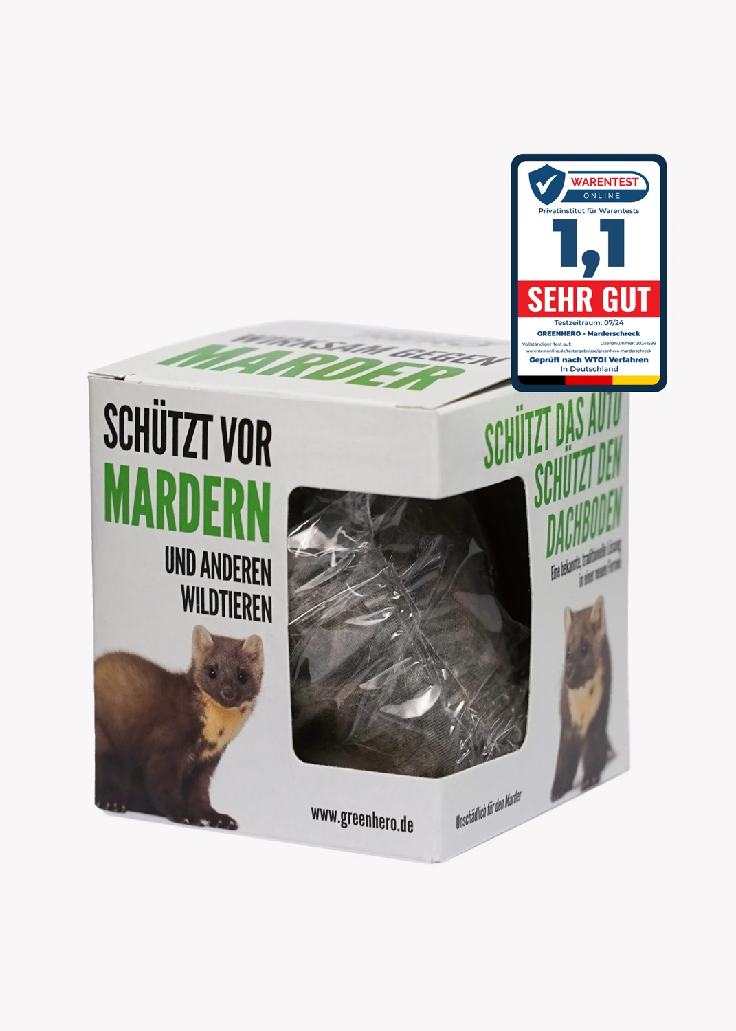 Greenhero Marderschreck zur Marder Abwehr in Auto, Haus und Garage